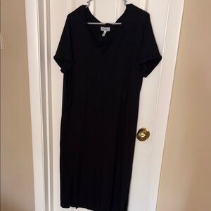Jessica Simpson Black Sheath Midi Dress
